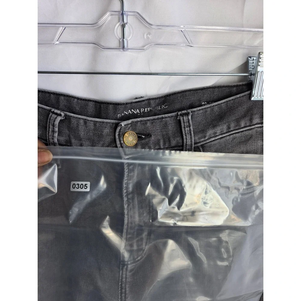 Banana Republic Travel Jeans Mens  Athletic Fit Faded Black Denim Pants